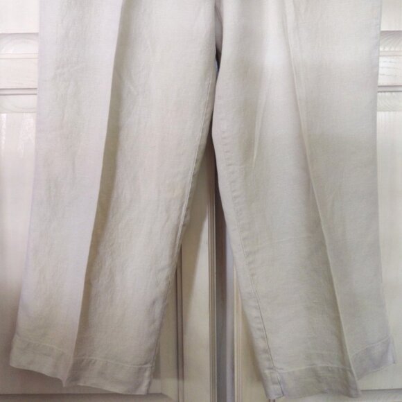 Gap Linen Crop Trousers, White Top, Sleeveless Vest, & Scarf Bundle, SZ 12/Lg - Picture 13 of 16